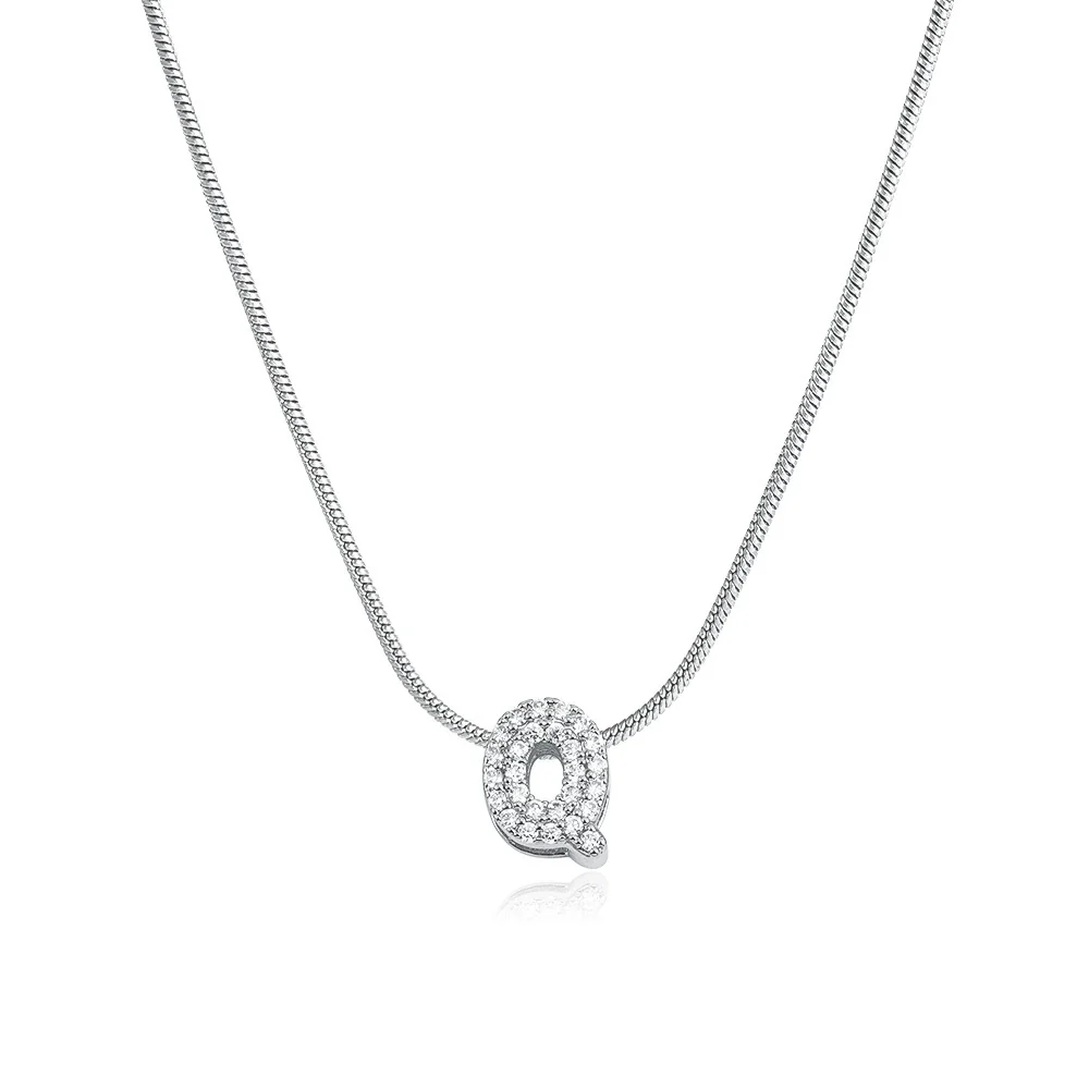 Wholesale Jewelry Copper Inlaid Zircon Letter Pendant Necklace Light Luxury Style - Image 37