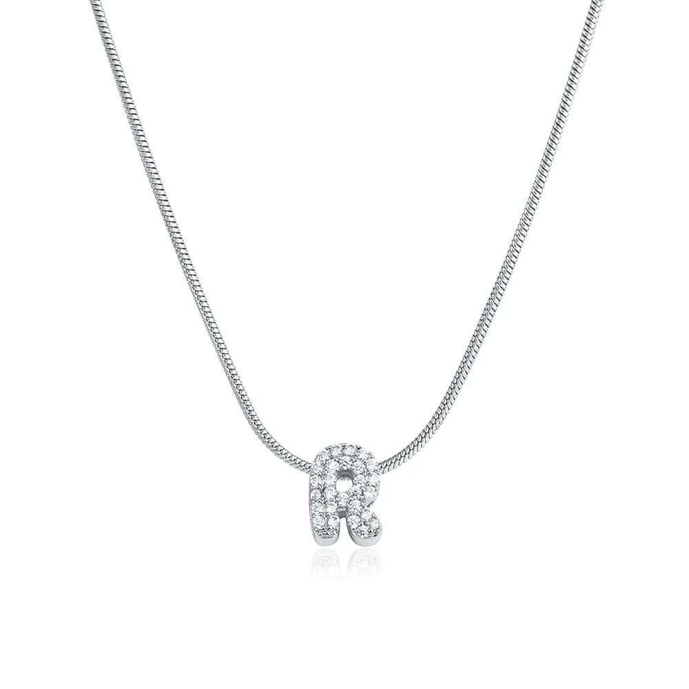 Wholesale Jewelry Copper Inlaid Zircon Letter Pendant Necklace Light Luxury Style - Image 39