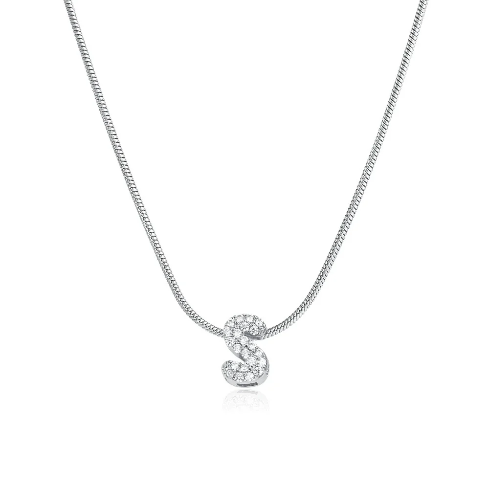 Wholesale Jewelry Copper Inlaid Zircon Letter Pendant Necklace Light Luxury Style - Image 41