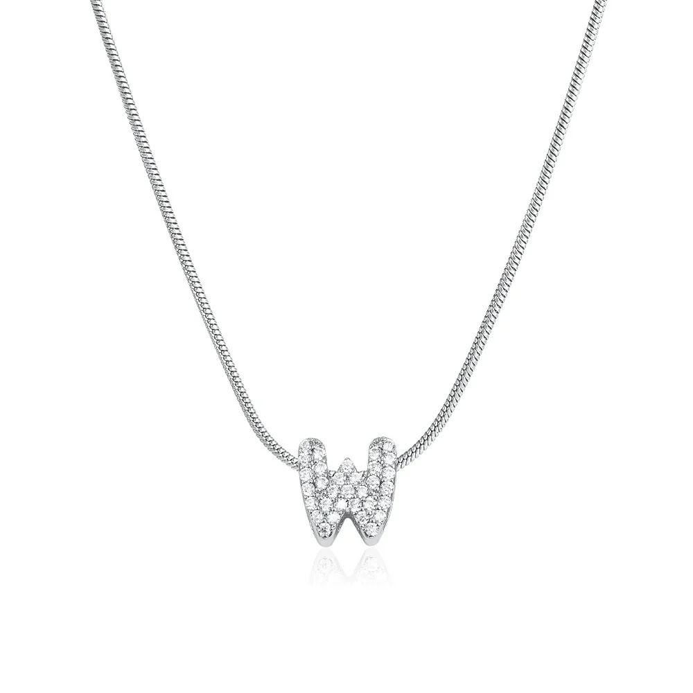 Wholesale Jewelry Copper Inlaid Zircon Letter Pendant Necklace Light Luxury Style - Image 49