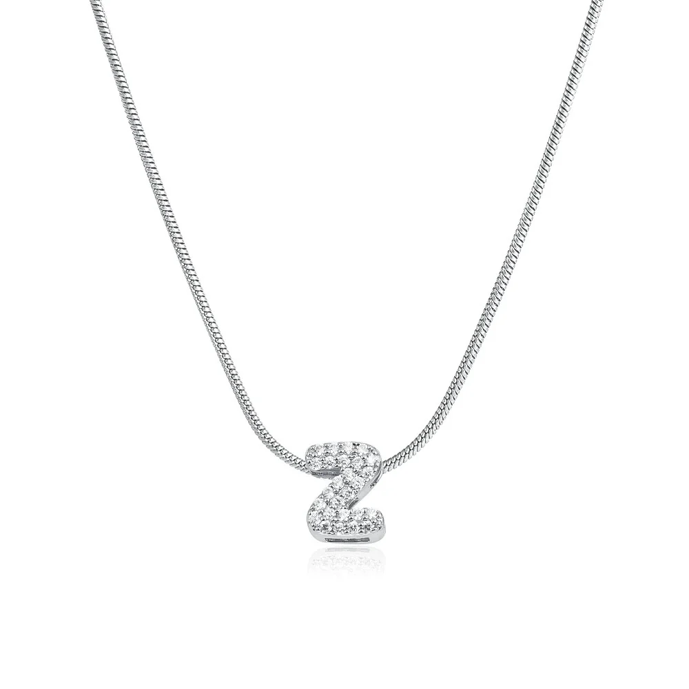 Wholesale Jewelry Copper Inlaid Zircon Letter Pendant Necklace Light Luxury Style - Image 55