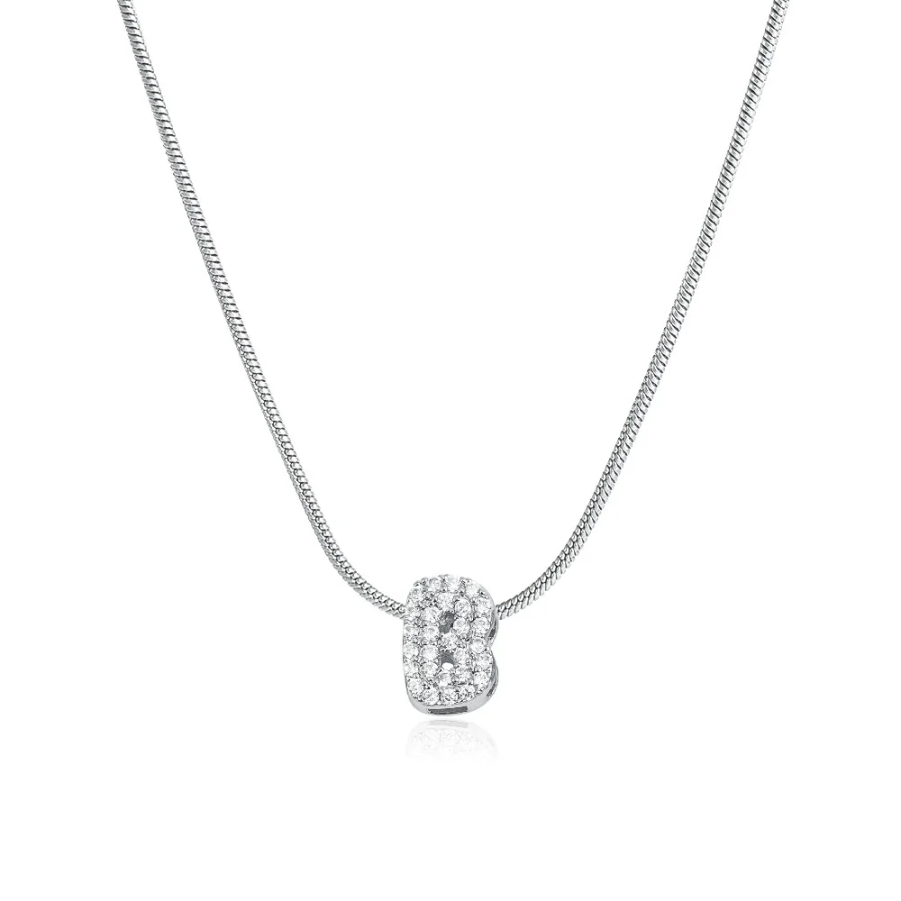 Wholesale Jewelry Copper Inlaid Zircon Letter Pendant Necklace Light Luxury Style - Image 7