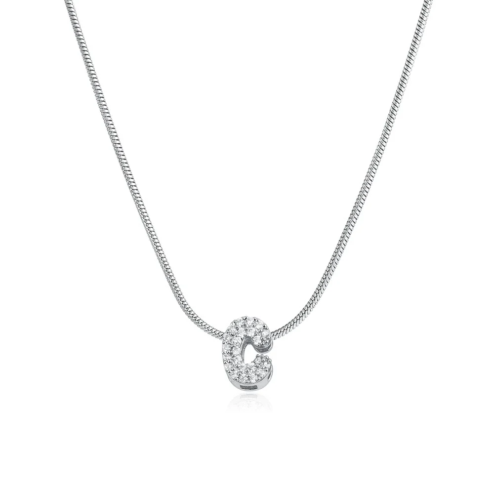 Wholesale Jewelry Copper Inlaid Zircon Letter Pendant Necklace Light Luxury Style - Image 9