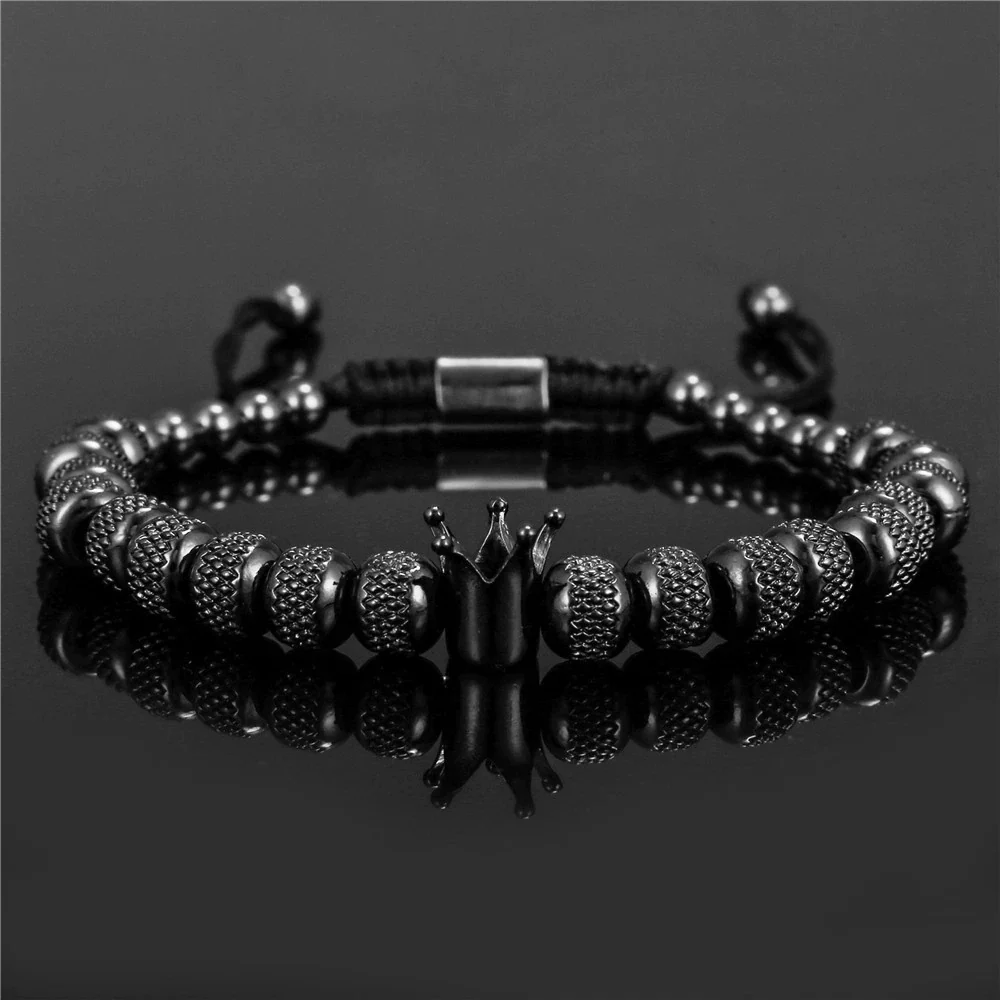 Wholesale Jewelry Copper Leopard Head Pineapple Beads Electroplated Unisex Bracelet - Image 23