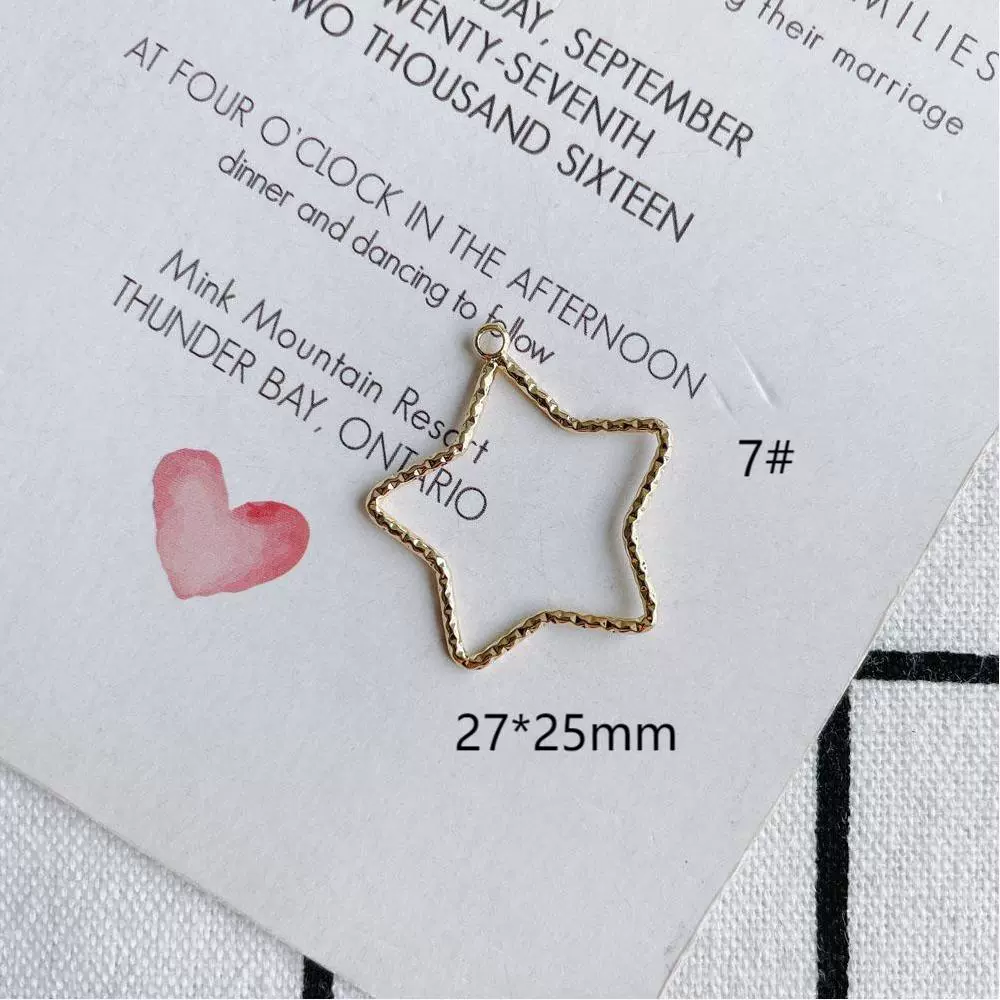 Wholesale Jewelry Copper Pendant With Simple Geometric Shapes Round Square Real Gold Plating Accessories - Image 12