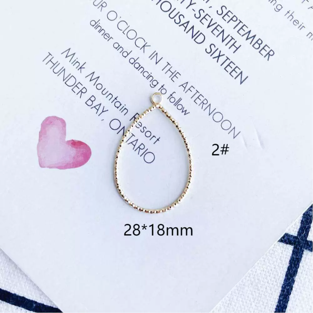 Wholesale Jewelry Copper Pendant With Simple Geometric Shapes Round Square Real Gold Plating Accessories - Image 7