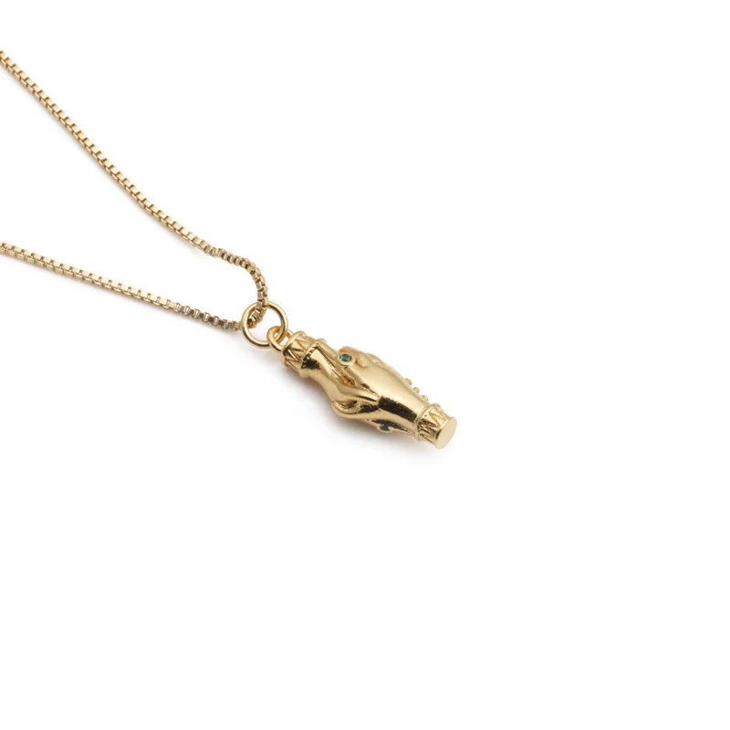Wholesale Jewelry Copper Zircon Cross Animals Zodiac Microinlay Pendant Necklace - Image 9
