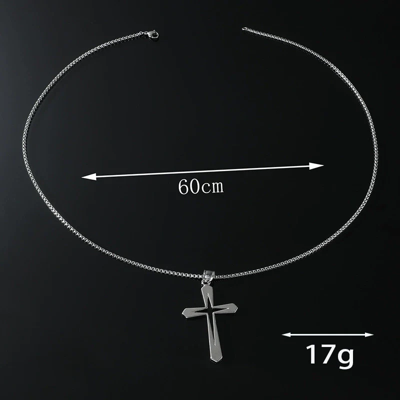 Wholesale Jewelry Cross Alloy Pendant Electroplated Geometric Unisex Clavicle Chain Necklace - Image 3