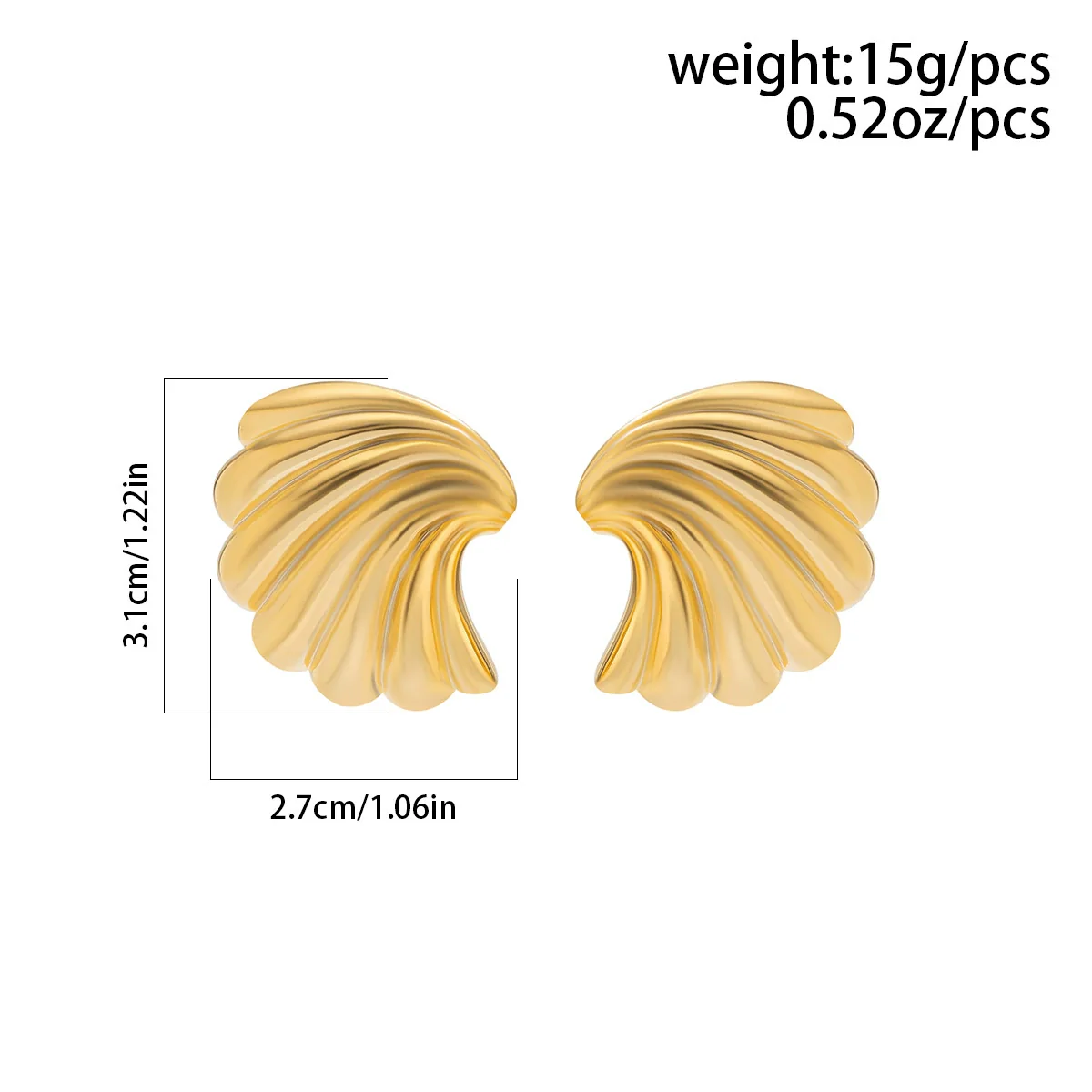 Wholesale Jewelry Exaggerated Alloy Ginkgo Leaf And Flower Pattern Earrings For Women Electroplated - Image 11