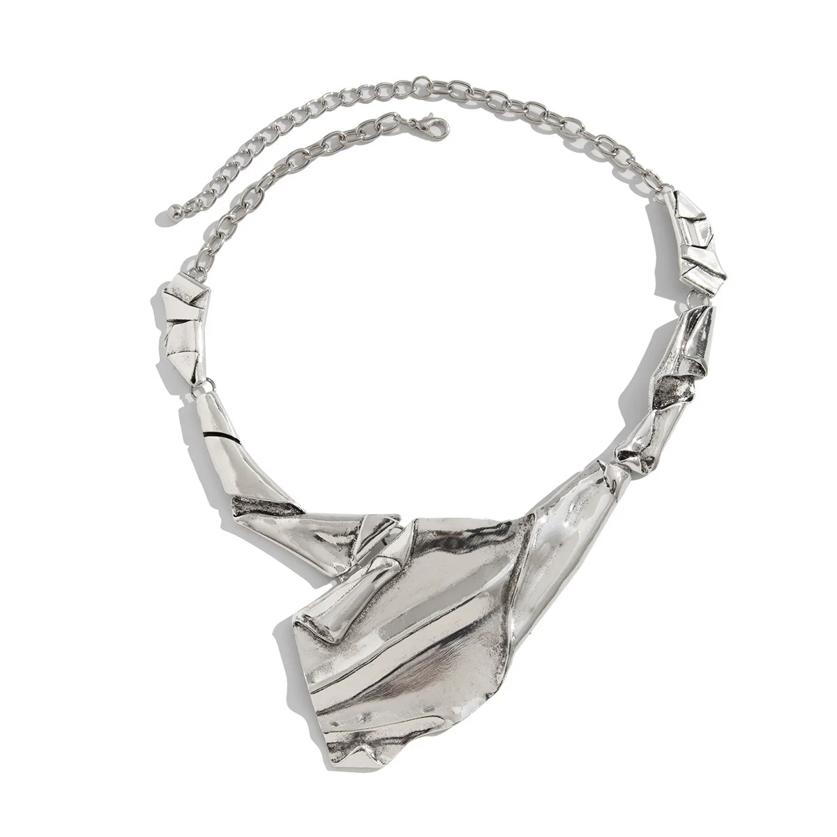 Wholesale Jewelry Exaggerated Geometric Zinc Alloy Necklace With Electroplating For Women - Image 5
