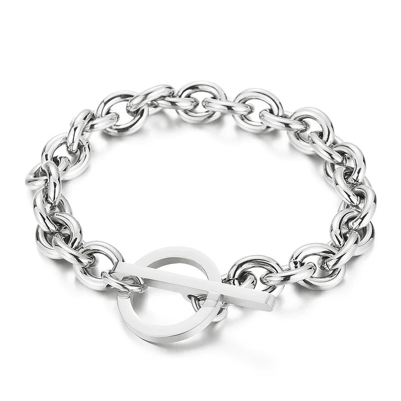 Wholesale Jewelry Exaggerated Personality Metal O Chain Titanium Steel Electroplated Unisex Jewelry Set - Image 6