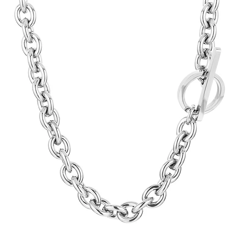 Wholesale Jewelry Exaggerated Personality Metal O Chain Titanium Steel Electroplated Unisex Jewelry Set - Image 7