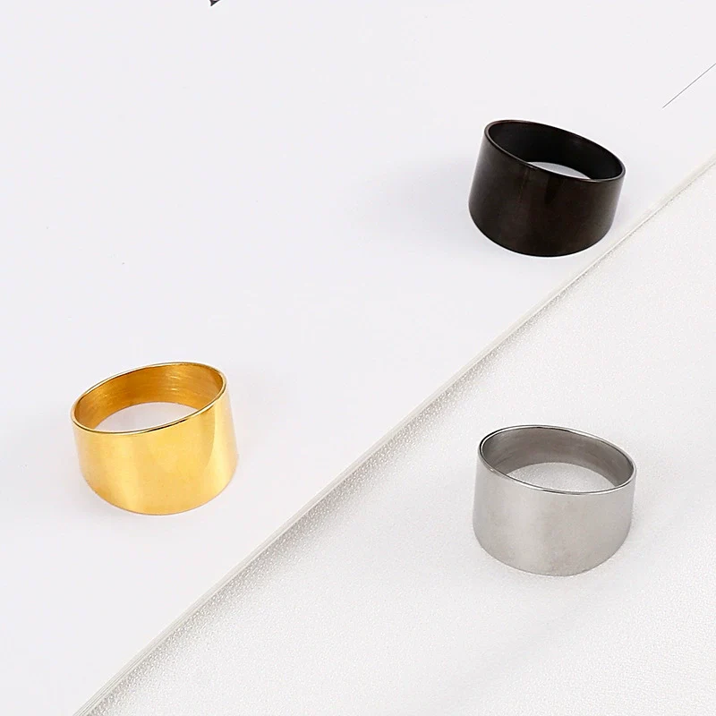 Wholesale Jewelry Fashion Casual Titanium Steel Ring Electroplated Unisex Accessories - Image 3