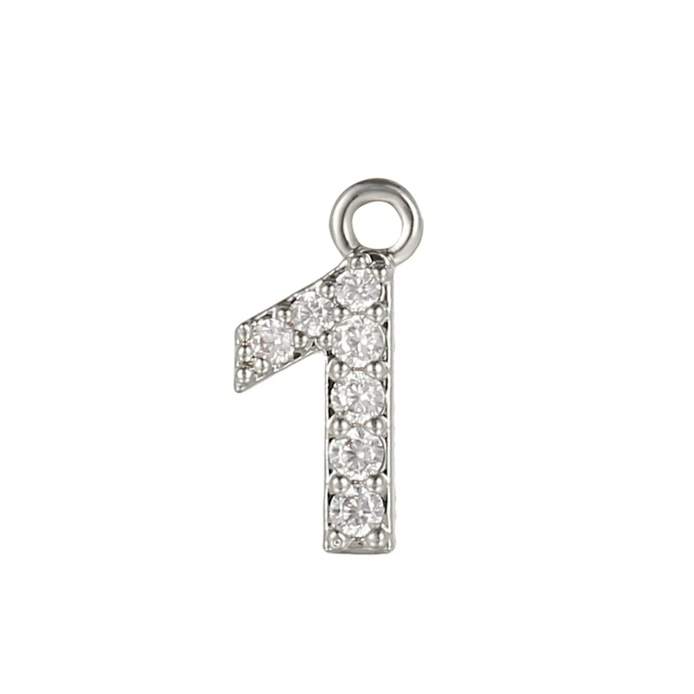 Wholesale Jewelry Fashion Digital Brass Goldplated Inlaid Zircon Pendant Necklace Accessories - Image 17