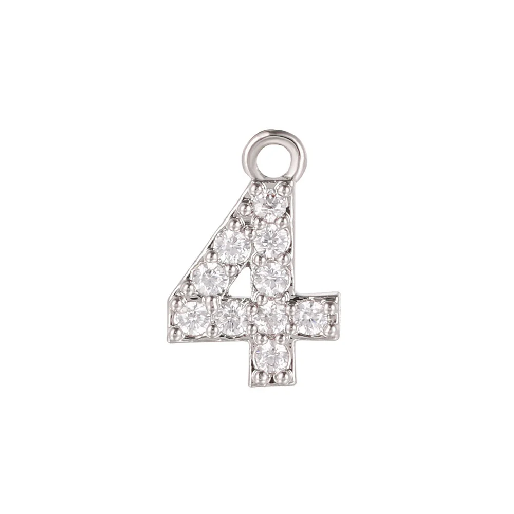 Wholesale Jewelry Fashion Digital Brass Goldplated Inlaid Zircon Pendant Necklace Accessories - Image 20