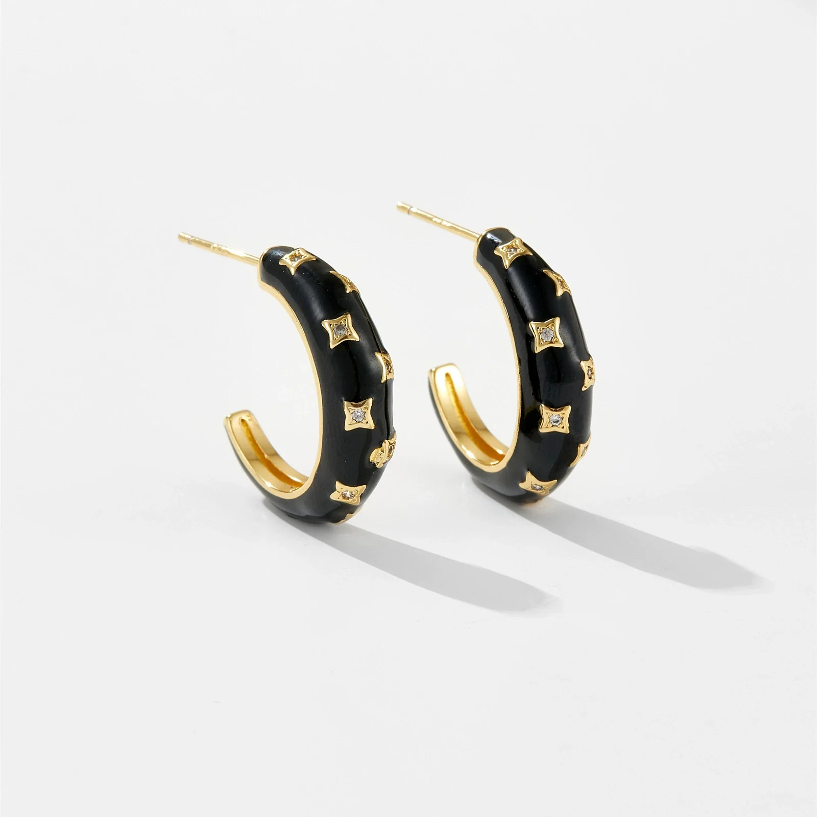 Wholesale Jewelry Fashion Ol Geometric Cshaped Copper Electroplated Earrings - Image 3