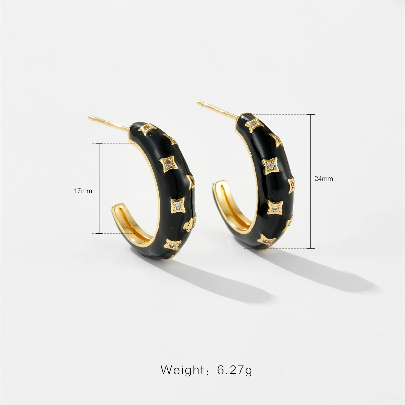 Wholesale Jewelry Fashion Ol Geometric Cshaped Copper Electroplated Earrings - Image 7