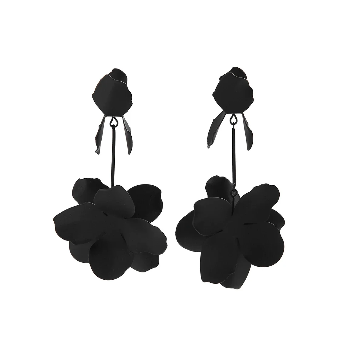 Wholesale Jewelry Flower Iron Earrings Retro Fashion Electroplated - Image 5