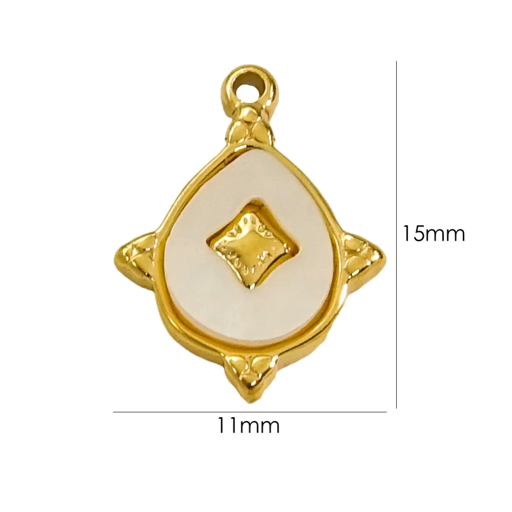 Wholesale Jewelry Freshwater Shell Inlay Stainless Steel Light Luxury Pendant - Image 11