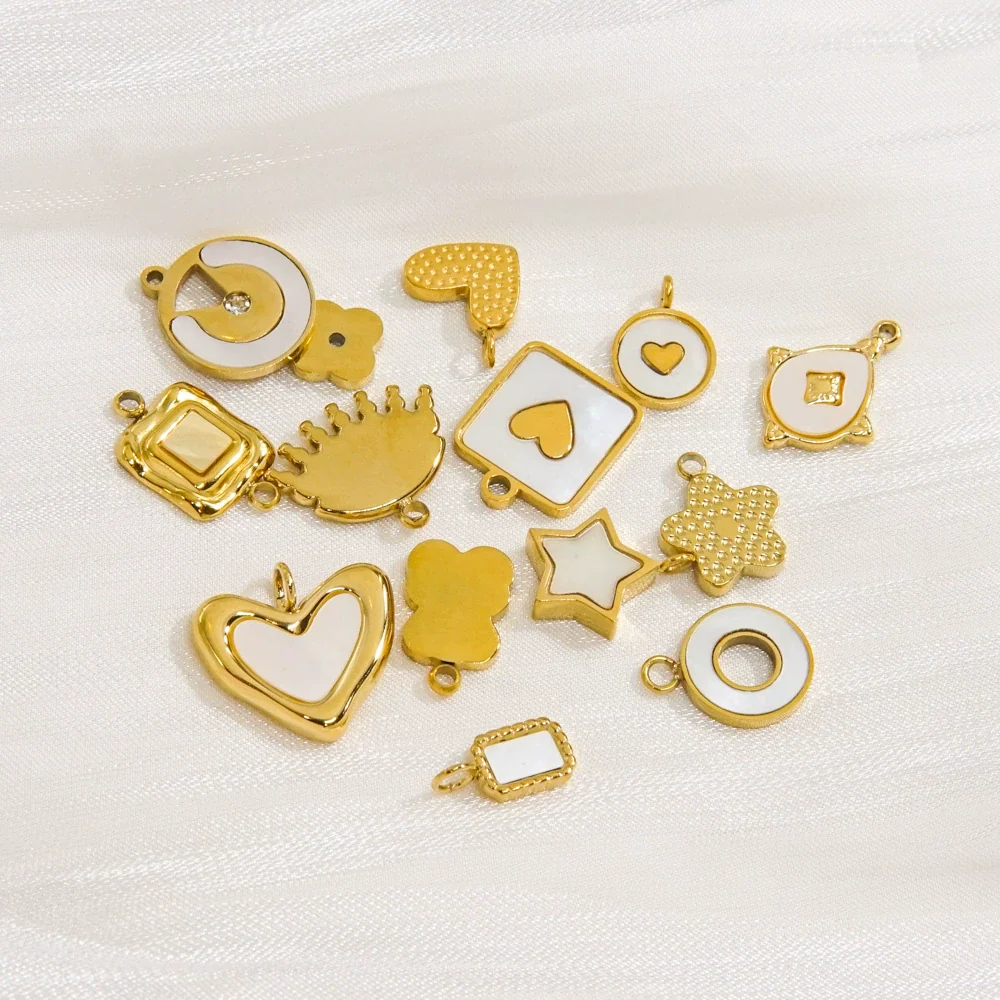 Wholesale Jewelry Freshwater Shell Inlay Stainless Steel Light Luxury Pendant - Image 3