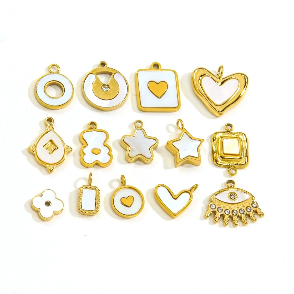 Wholesale Jewelry Freshwater Shell Inlay Stainless Steel Light Luxury Pendant - Image 5