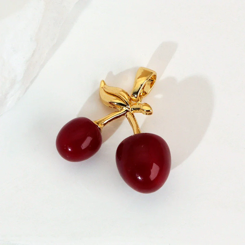 Wholesale Jewelry Fruit Pattern Copper Pendant Necklace And Earrings With Electroplating - Image 4
