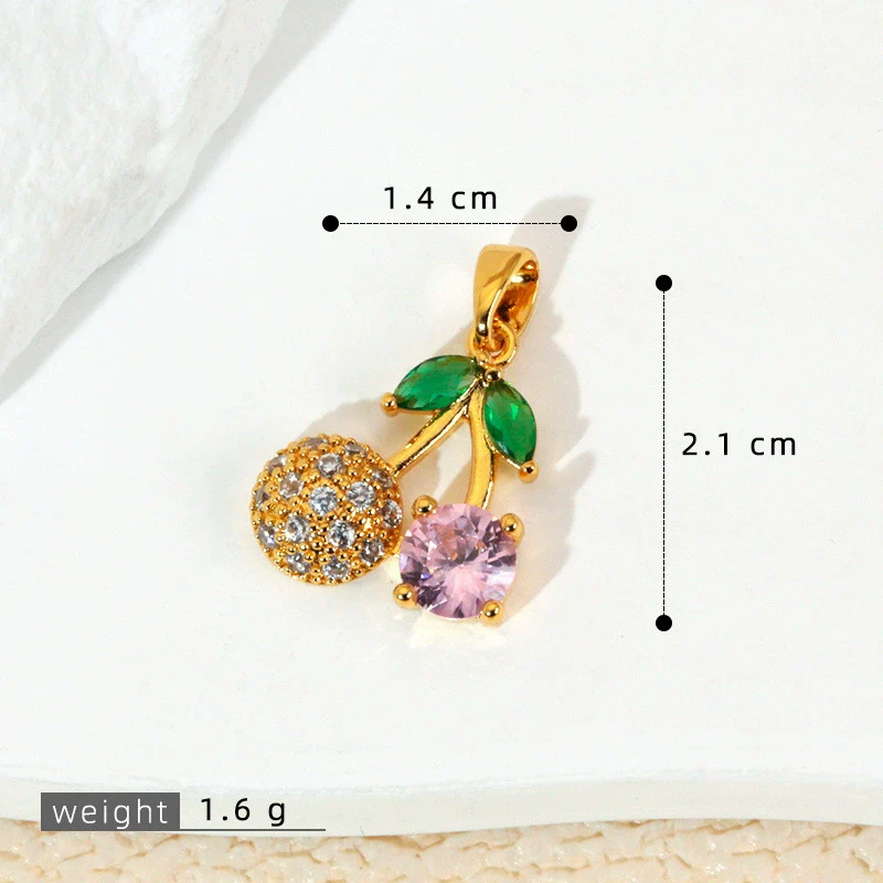 Wholesale Jewelry Fruit Style Copper Pendant Necklace With Electroplating - Image 15