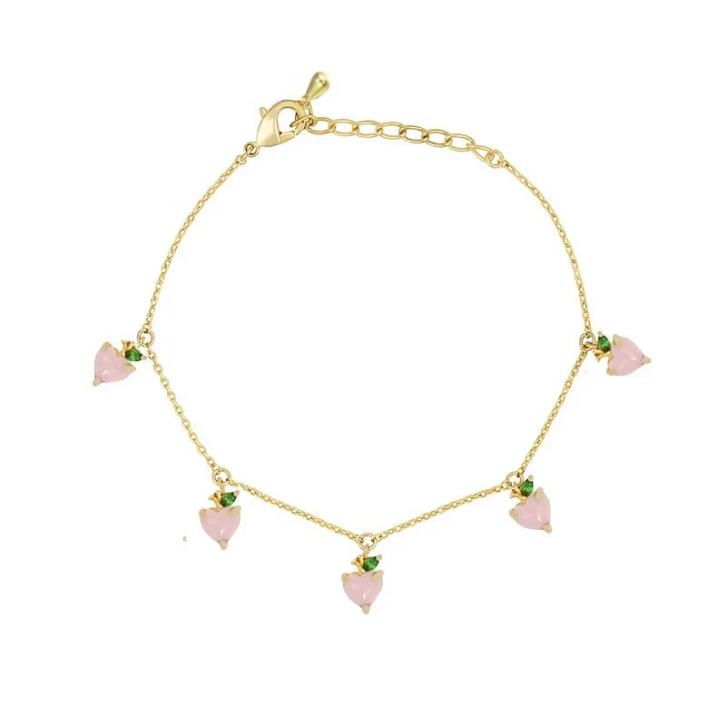 Wholesale Jewelry Fruit Style Copper Zircon Women's Tropical Fruit Bracelet - Image 15