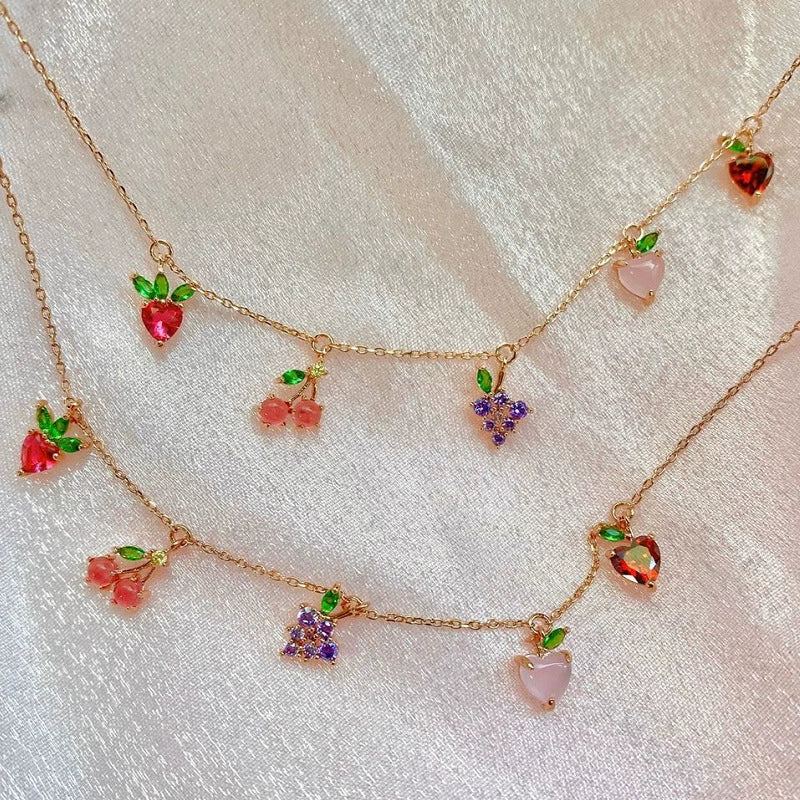 Wholesale Jewelry Fruit Style Copper Zircon Women's Tropical Fruit Bracelet - Image 2