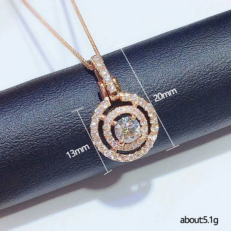 Wholesale Jewelry Geometric Copper Mixed Gem Inlay Pendant Box Chain Necklace For Women - Image 5