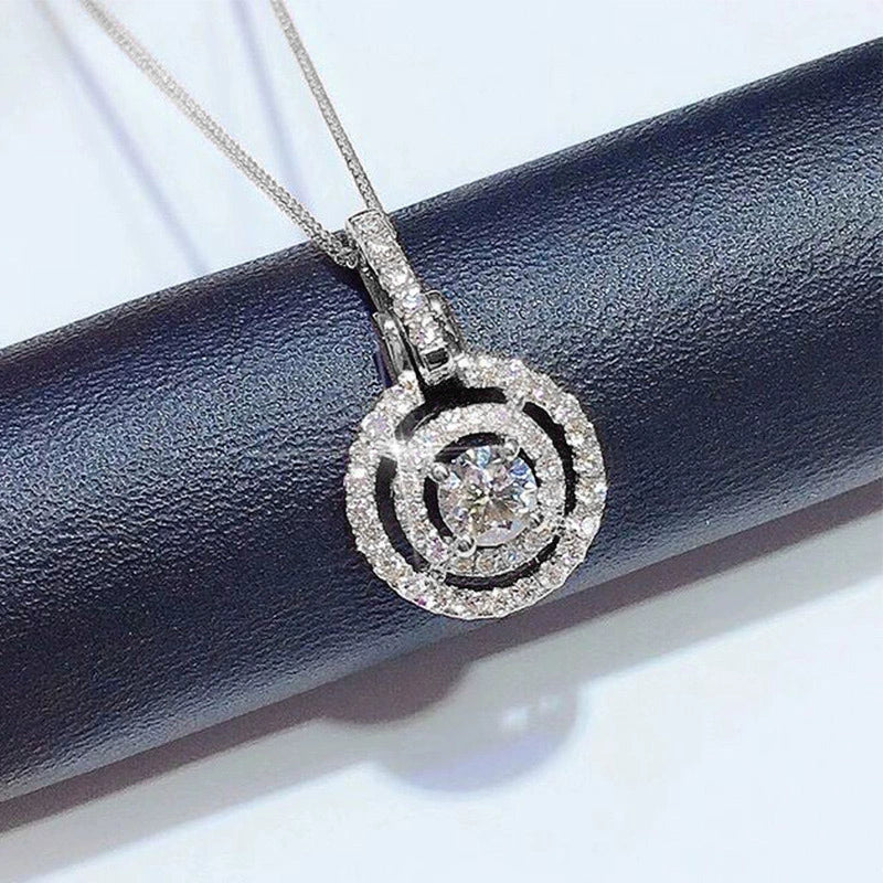 Wholesale Jewelry Geometric Copper Mixed Gem Inlay Pendant Box Chain Necklace For Women - Image 6