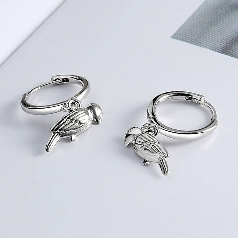 Wholesale Jewelry Geometric S925 Sterling Silver Bird Ear Buckle Earrings - Image 6