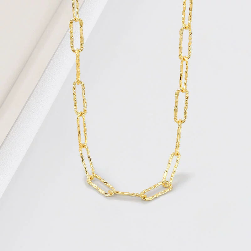 Wholesale Jewelry Geometric S925 Sterling Silver Electroplated Necklace For Women
