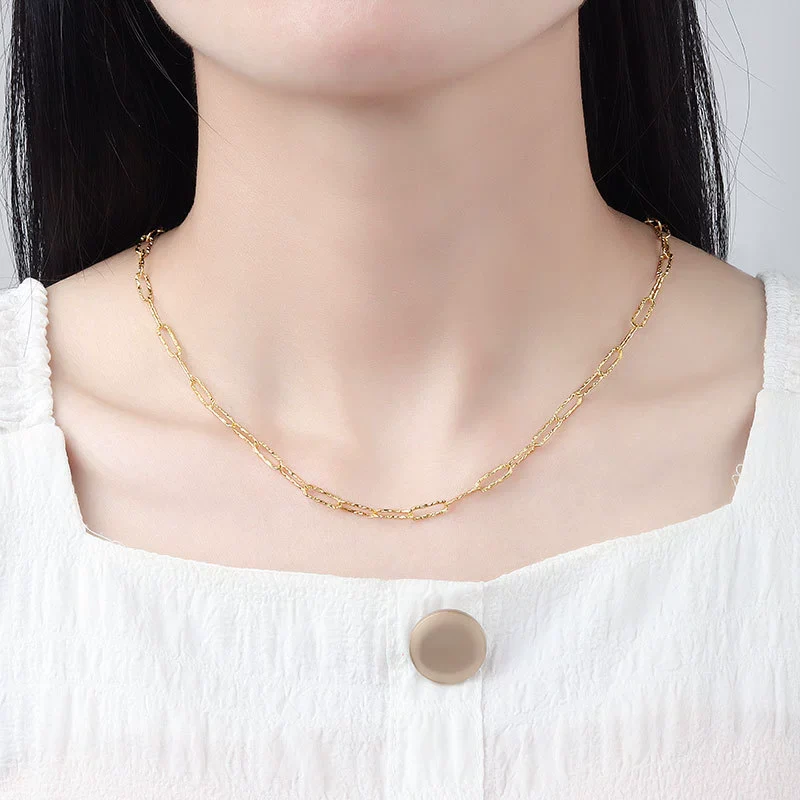 Wholesale Jewelry Geometric S925 Sterling Silver Electroplated Necklace For Women - Image 3
