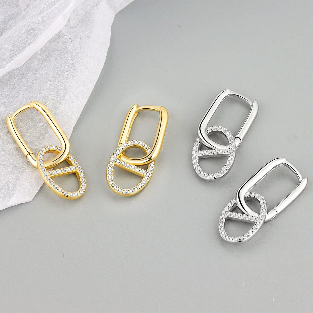 Wholesale Jewelry Geometric Silver Electroplated Earrings And Bracelet - Image 4