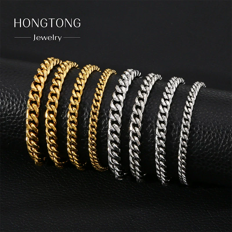 Wholesale Jewelry Geometric Stainless Steel Electroplating Round Grinding Unisex Bracelet