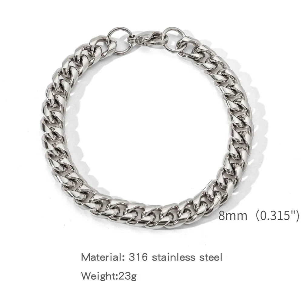 Wholesale Jewelry Geometric Stainless Steel Electroplating Round Grinding Unisex Bracelet - Image 13