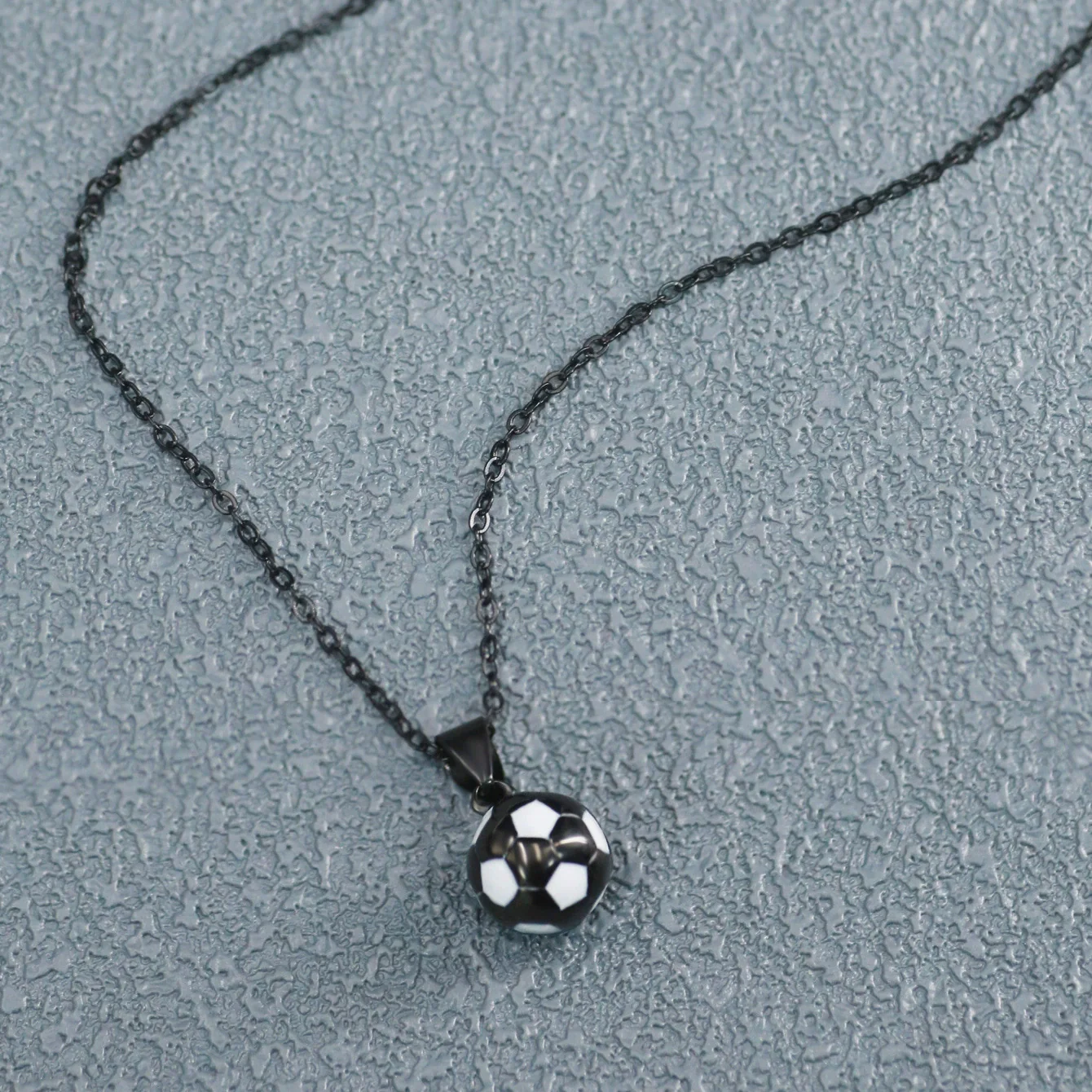 Wholesale Jewelry Geometric Stainless Steel Football World Cup Pendant Dripping Oil Ochain Necklace Unisex - Image 13