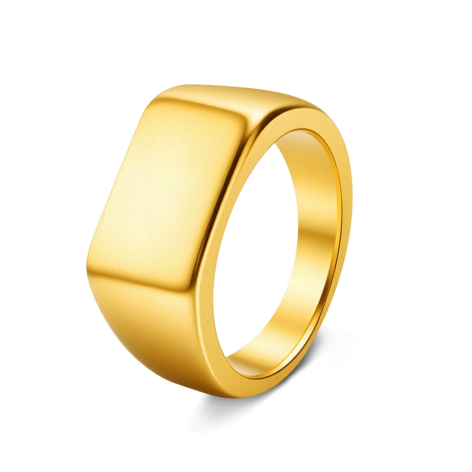 Wholesale Jewelry Geometric Titanium Steel Casting Ring With Electroplating - Image 7