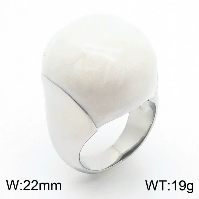 Wholesale Jewelry Geometric Titanium Steel Ring And Bracelet With Enamel Drop Glaze And Electroplating - Image 11
