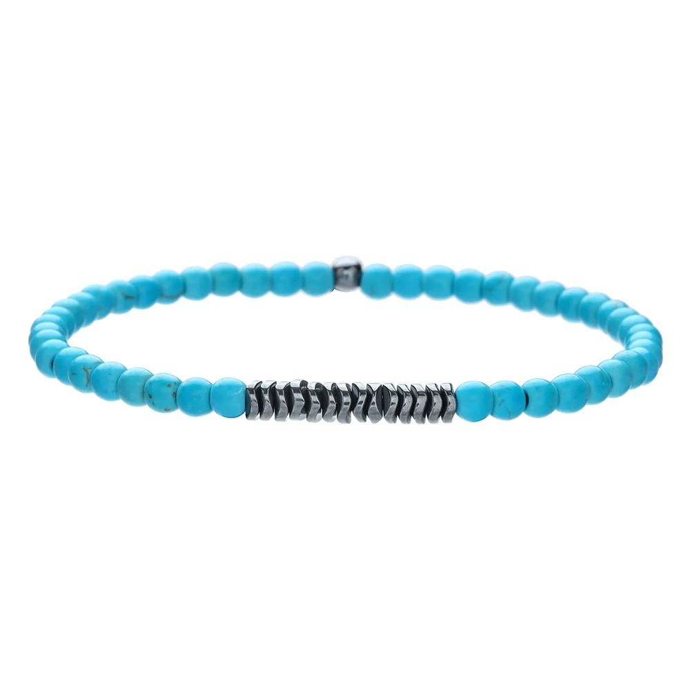 Wholesale Jewelry Geometric Wooden Beads Turquoise Coconut Shell Handmade Unisex Bracelet - Image 18