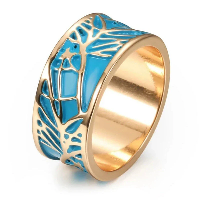 Wholesale Jewelry Hip Hop Style Geometric Copper Ring With Epoxy Process