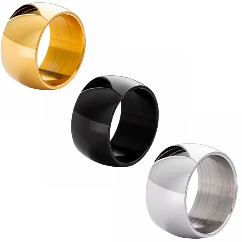Wholesale Jewelry Hiphop Punk Style Titanium Steel Geometric Ring Electroplated - Image 5