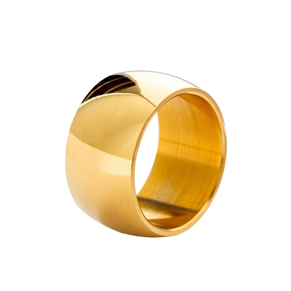 Wholesale Jewelry Hiphop Punk Style Titanium Steel Geometric Ring Electroplated - Image 6