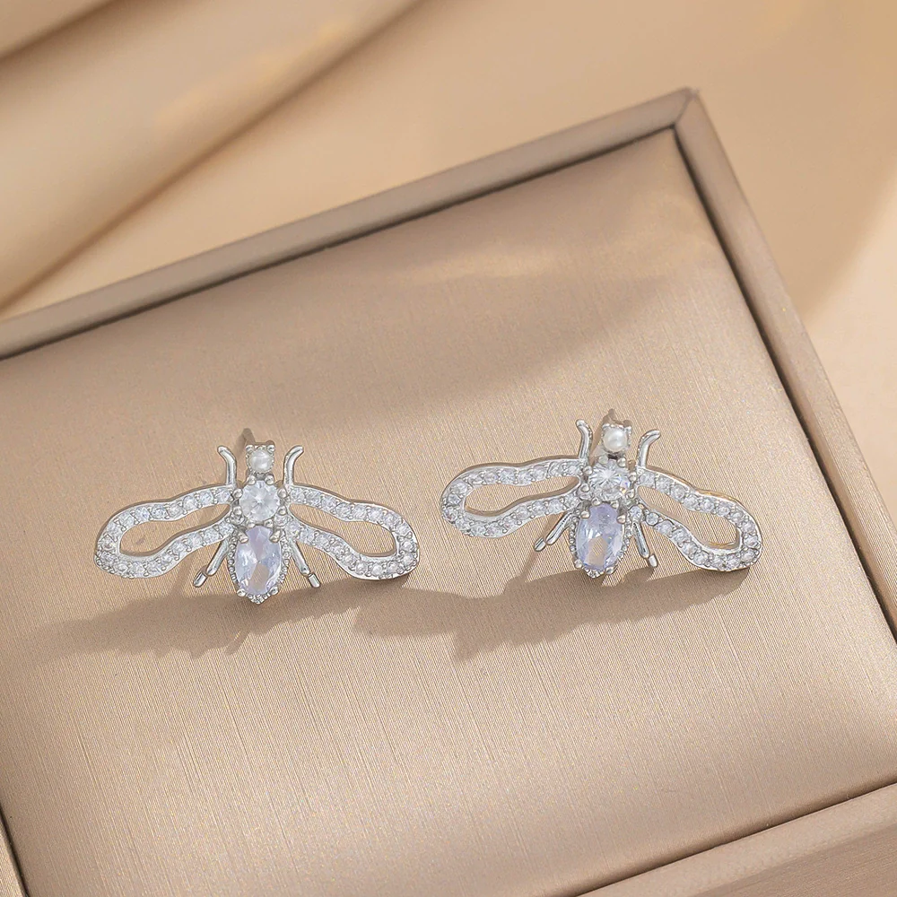 Wholesale Jewelry Light Luxury Copper Zircon Earrings Necklace Set With Real Gold Plated And Cartoon Characters Design - Image 8