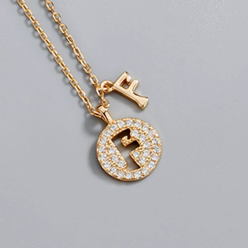 Wholesale Jewelry Light Luxury Ins Style S925 Sterling Silver Necklace With Letter Pendant And Cross Chain - Image 11