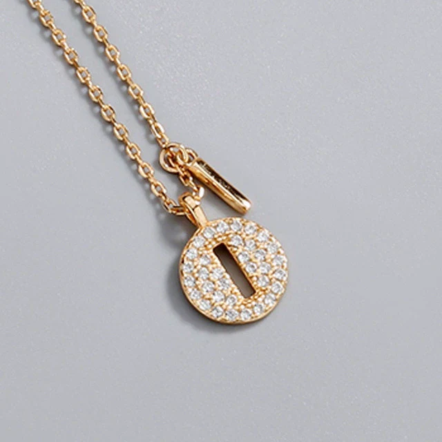 Wholesale Jewelry Light Luxury Ins Style S925 Sterling Silver Necklace With Letter Pendant And Cross Chain - Image 14