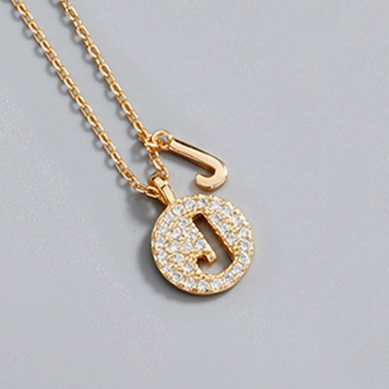 Wholesale Jewelry Light Luxury Ins Style S925 Sterling Silver Necklace With Letter Pendant And Cross Chain - Image 15