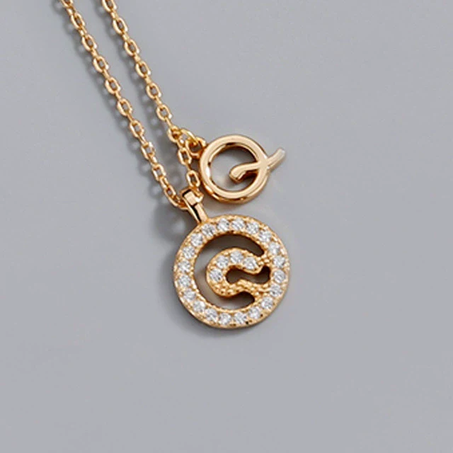 Wholesale Jewelry Light Luxury Ins Style S925 Sterling Silver Necklace With Letter Pendant And Cross Chain - Image 22
