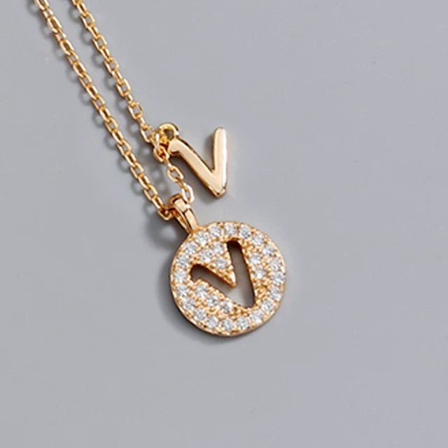 Wholesale Jewelry Light Luxury Ins Style S925 Sterling Silver Necklace With Letter Pendant And Cross Chain - Image 27